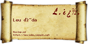 Leu Éda névjegykártya